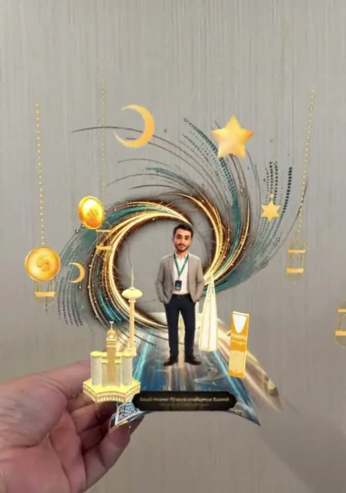 Printed photo coming to life in 3D on a phone