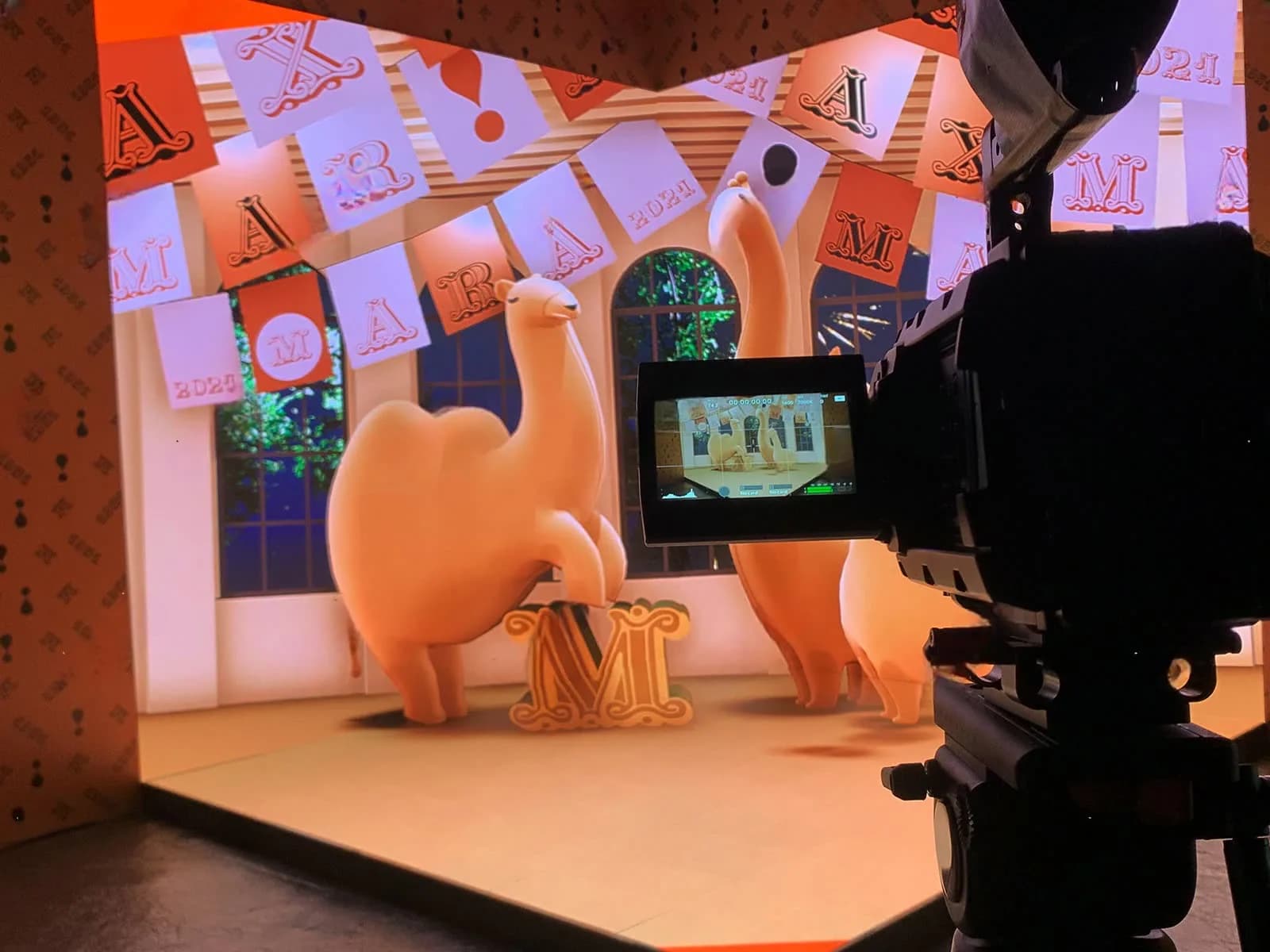 XR LED stage with a tracked camera