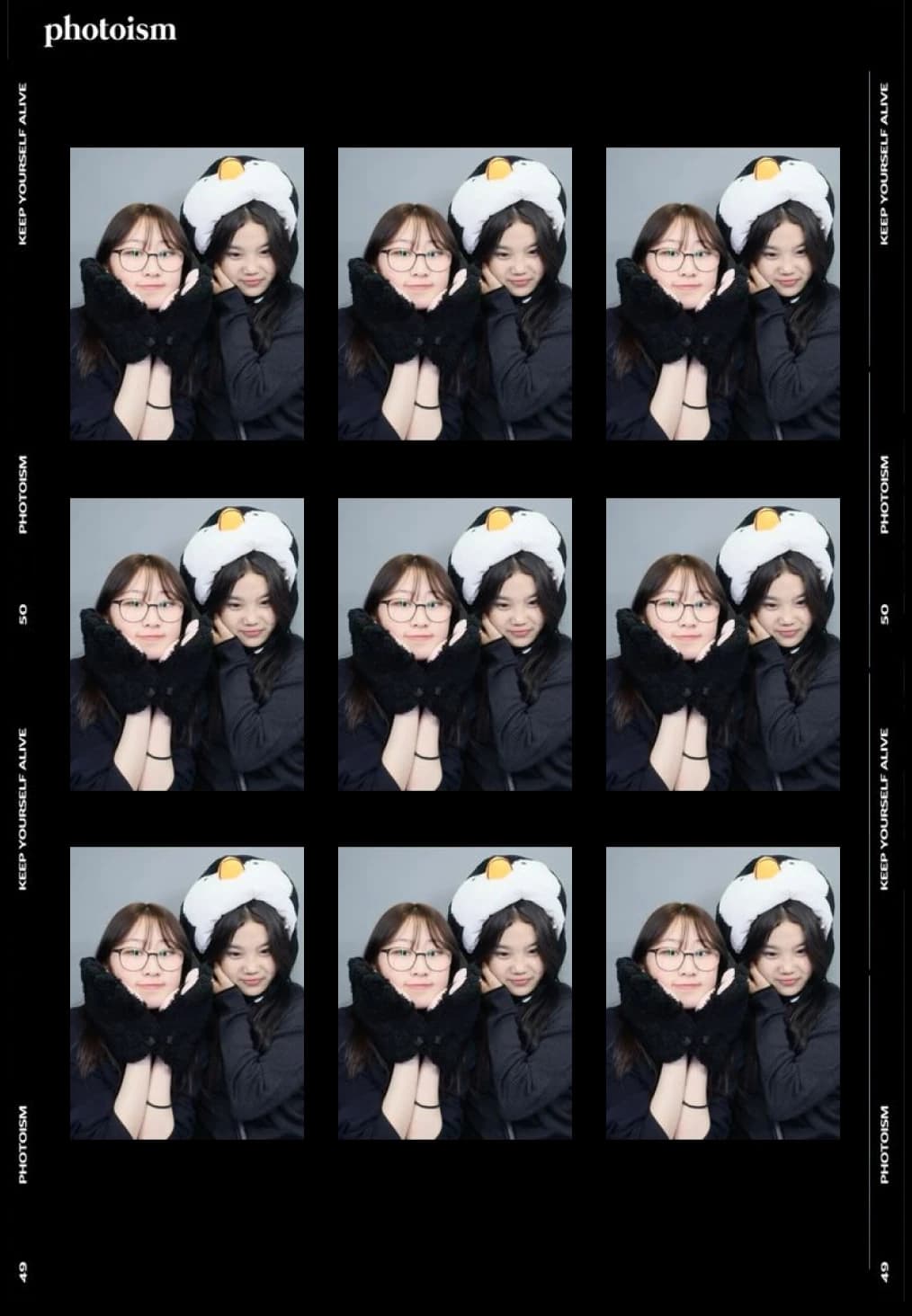 3x3 Korean photo strip