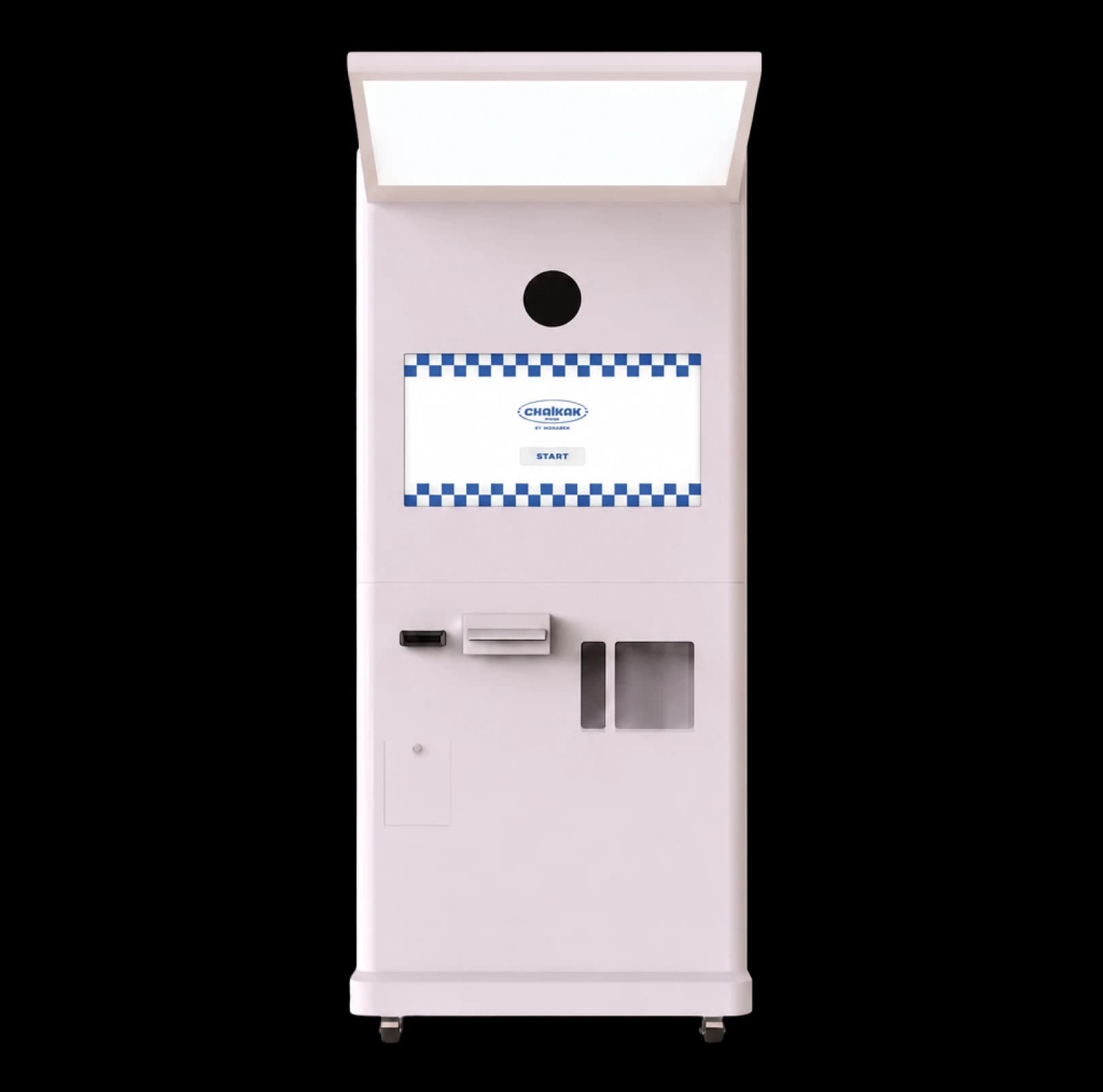 Kiosk style photo booth, model 2, in pink
