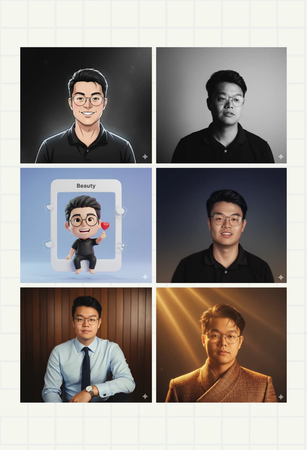 AI photo strip