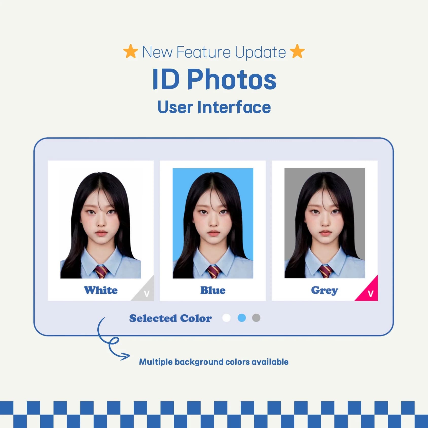Photo booth ID photo feature