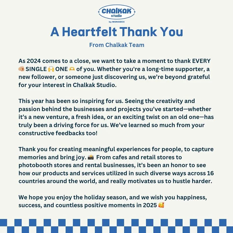 Thank you from Chalkak Studio